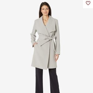 Woman's Ralph Lauren Wrap Front Crepe Dress Coat
